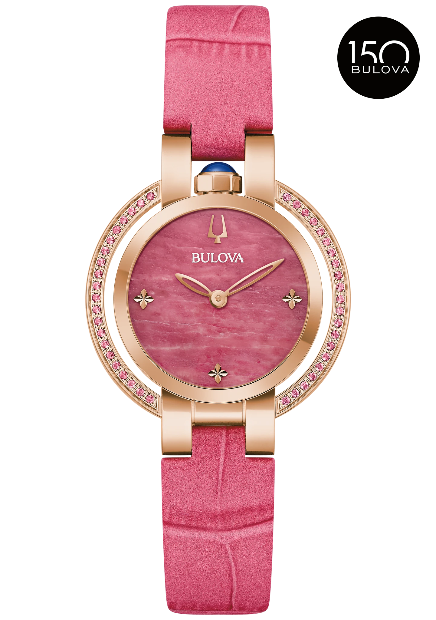Pink Dial Leather Strap Rubaiyat Spring 97R103 | Bulova